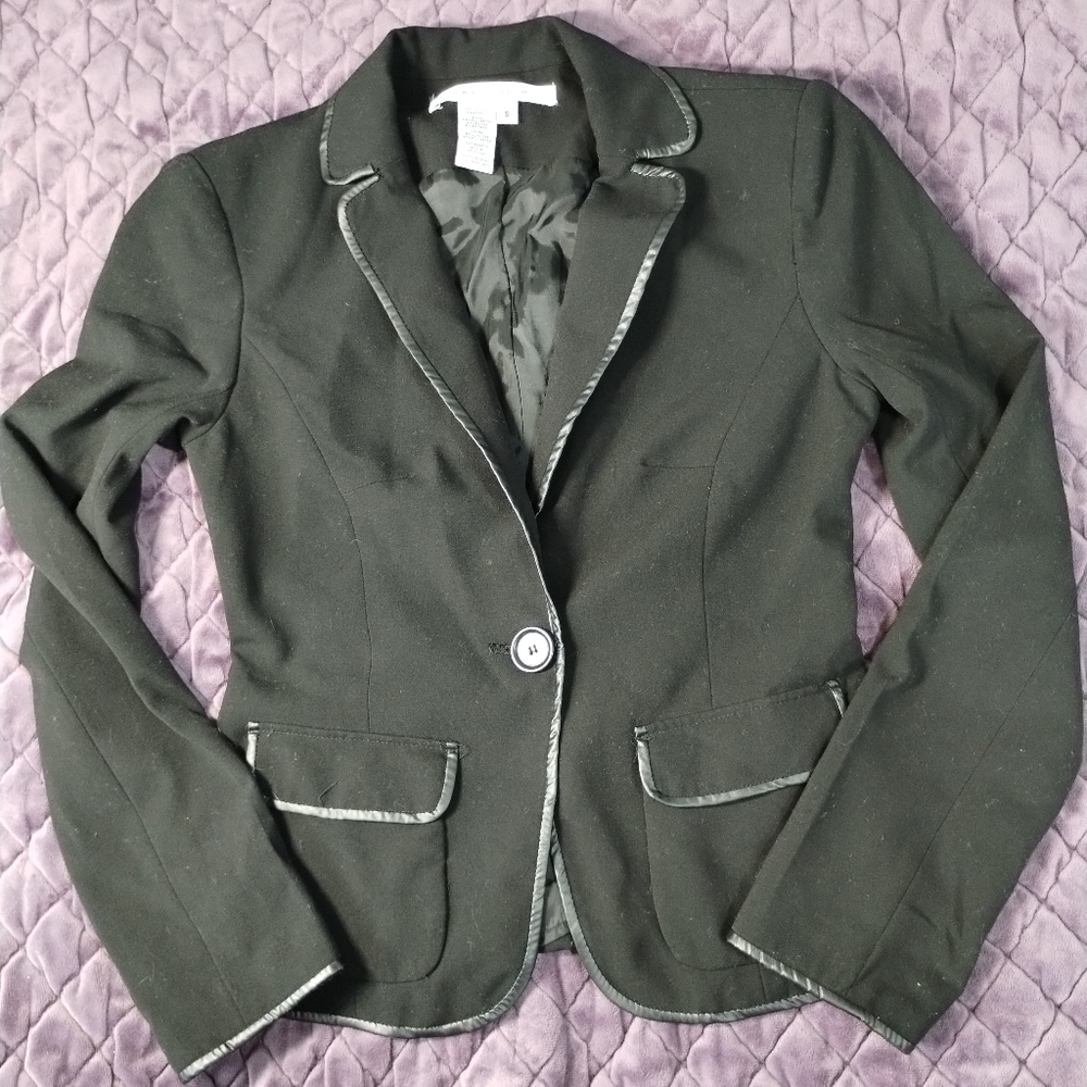 Max Studio Modern Black Blazer With One Button